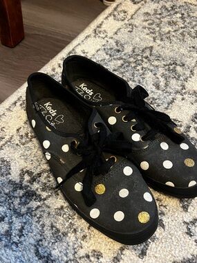 Keds by Taylor Swift limited edition collab - Black with White & Gold Dots